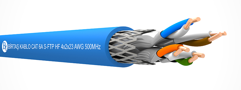 CAT6A S/FTP HF (LSZH)   4x2x23 AWG 100 - 500 MHz LAN CABLE